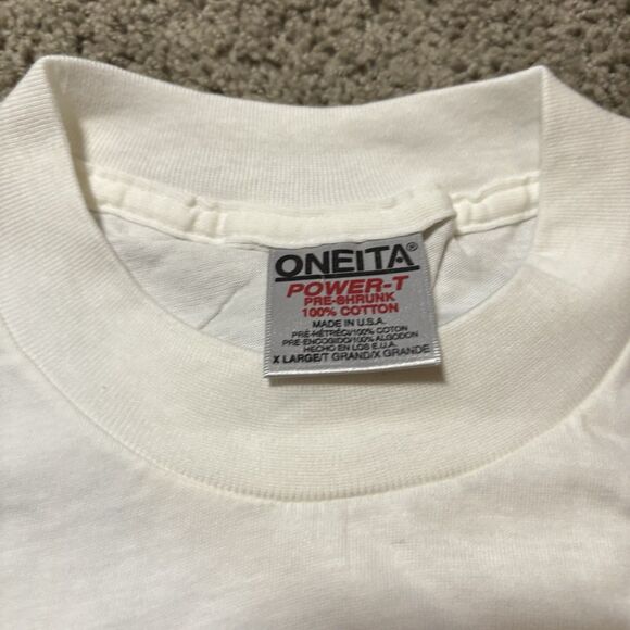 Vintage Great Northern Railway White Graphic T-Shirt Mens XL Oneita 100% Cotton - Picture 4 of 8